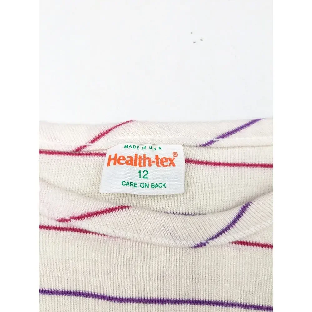 Vintage Healthtex Long Sleeve Girls Shirt - 12 (fits 8-9)